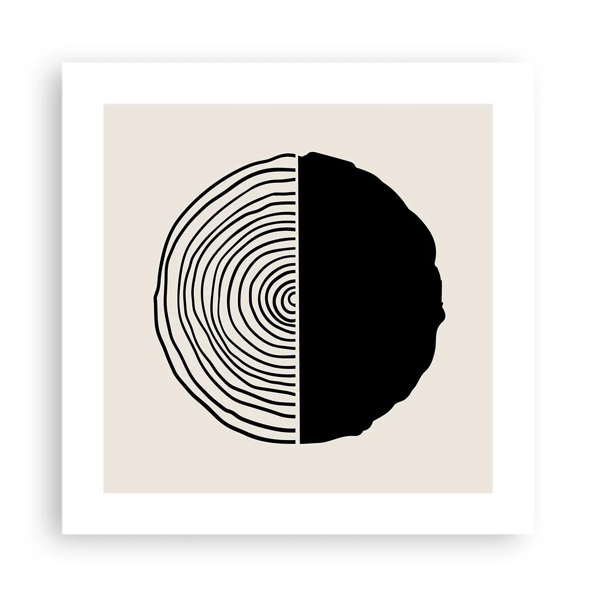 Plakat - Pół na pół - 40x40 cm
