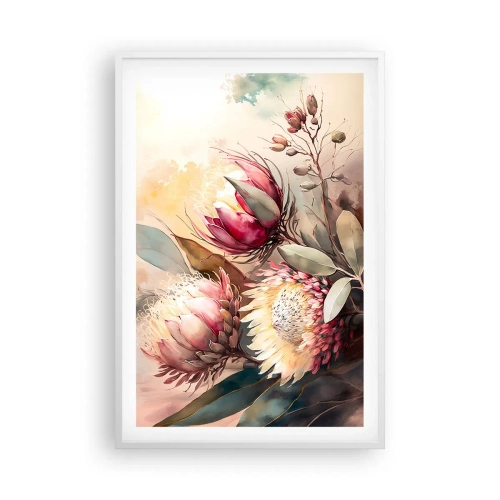 Plakat w białej ramie - Z profilu i en face - 61x91 cm