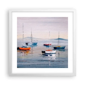 Plakat w białej ramie - Zasłużony odpoczynek - 40x40 cm