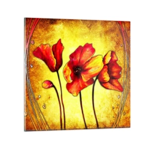 Obraz na szkle - W secesyjnej dekoracji - 70x70 cm