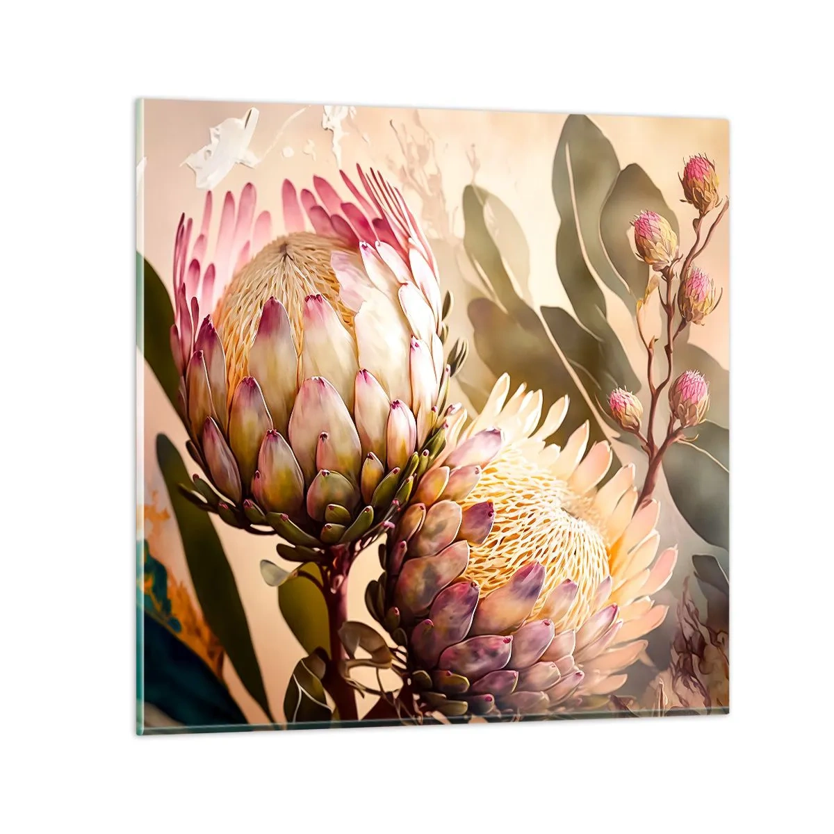 Obraz na szkle - Czule objęte - 70x70 cm