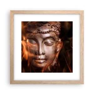 Plakat w ramie jasny dąb - Istnieje tylko tu i teraz - 30x30 cm