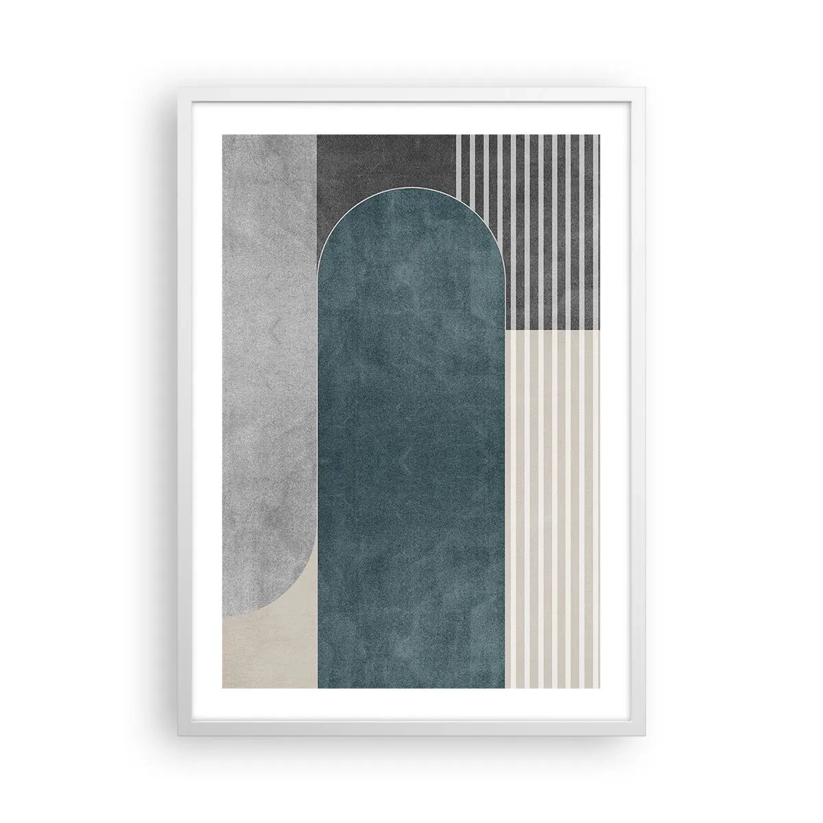 Plakat w białej ramie - Kompozycja na poziomie - 50x70 cm