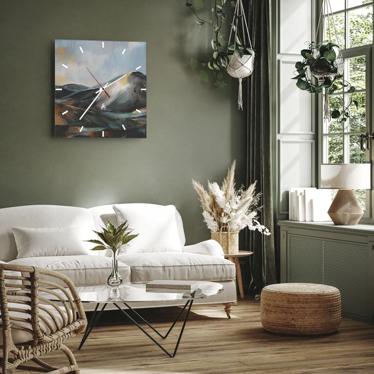 Zegar ścienny - Surowe i piękne - 30x30 cm