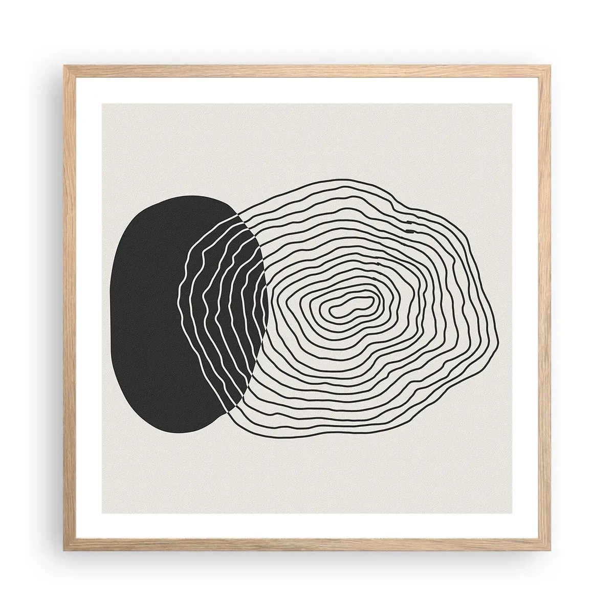 Plakat w ramie jasny dąb - Trwanie i drganie - 60x60 cm