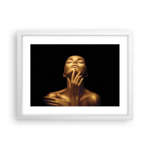 Plakat w białej ramie - Jak złoty jedwab - 40x30 cm
