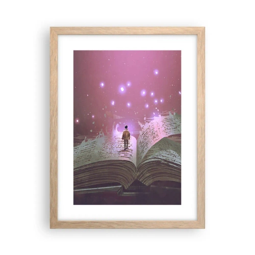 Plakat w ramie jasny dąb - Zaproszenie do innego świata - przeczytaj! - 30x40 cm