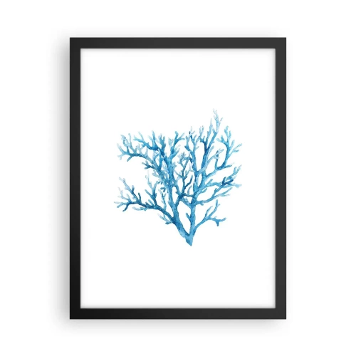 Plakat w czarnej ramie - Morski filigran - 30x40 cm