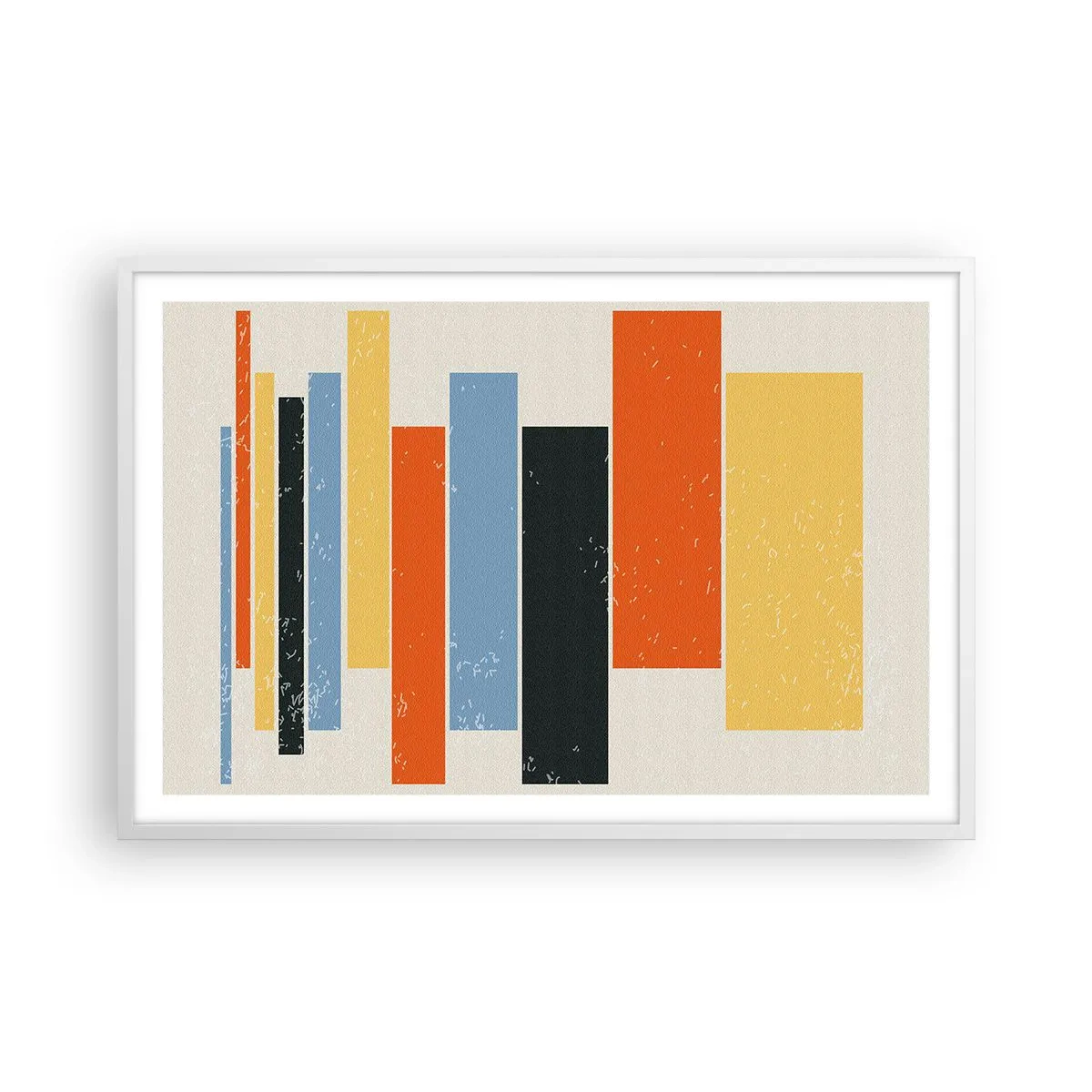 Plakat w białej ramie - Zapis muzyki - 91x61 cm