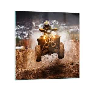 Obraz na szkle - No risk no fun - 40x40 cm