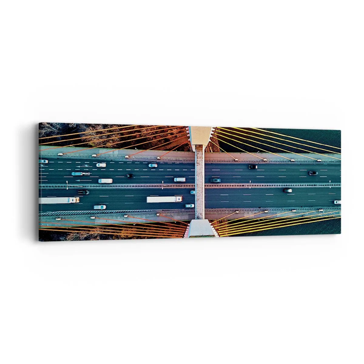 Obraz na płótnie - ZA wodami, za lasami - 90x30 cm