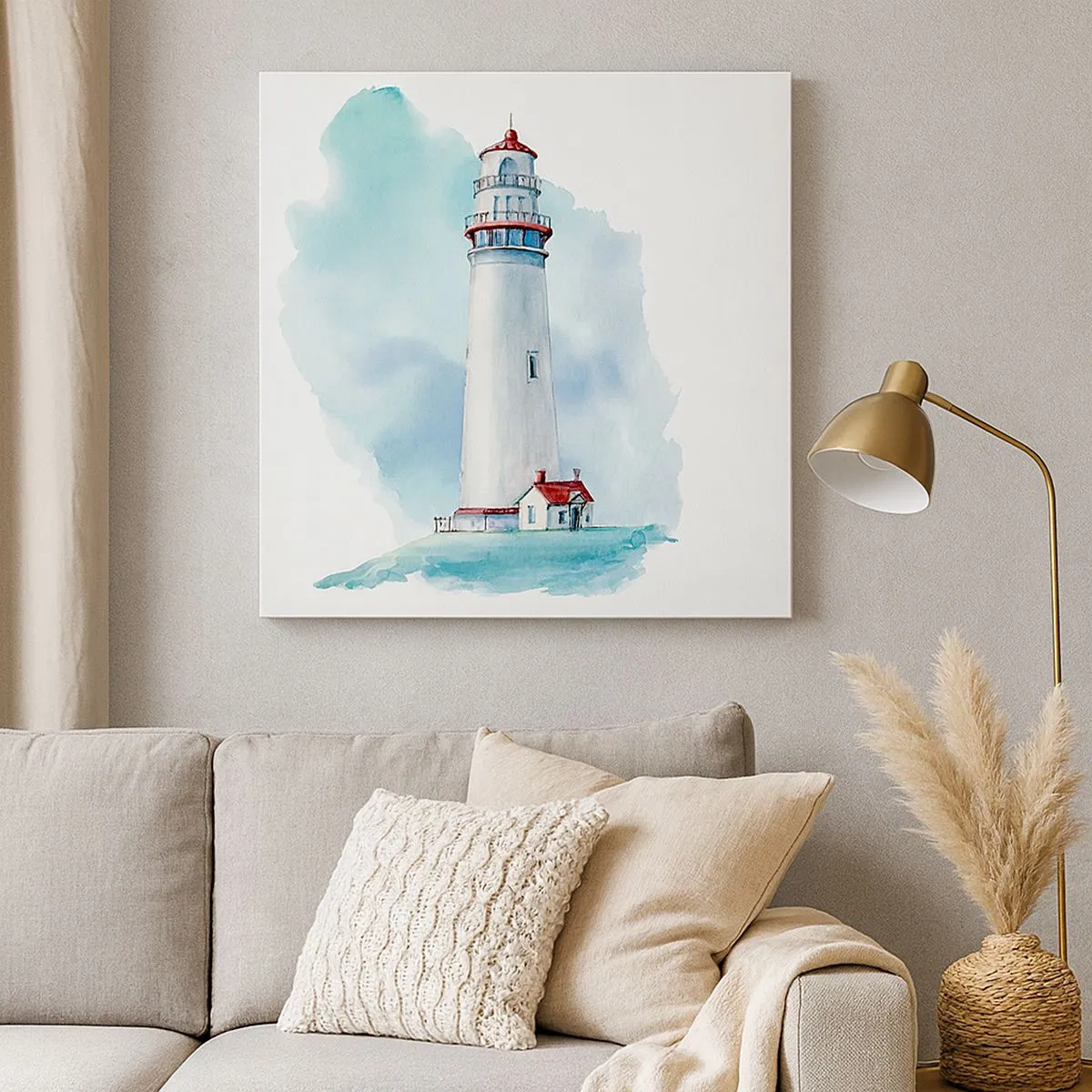 Obraz na płótnie - Łagodna siostra błękitu - 30x30 cm