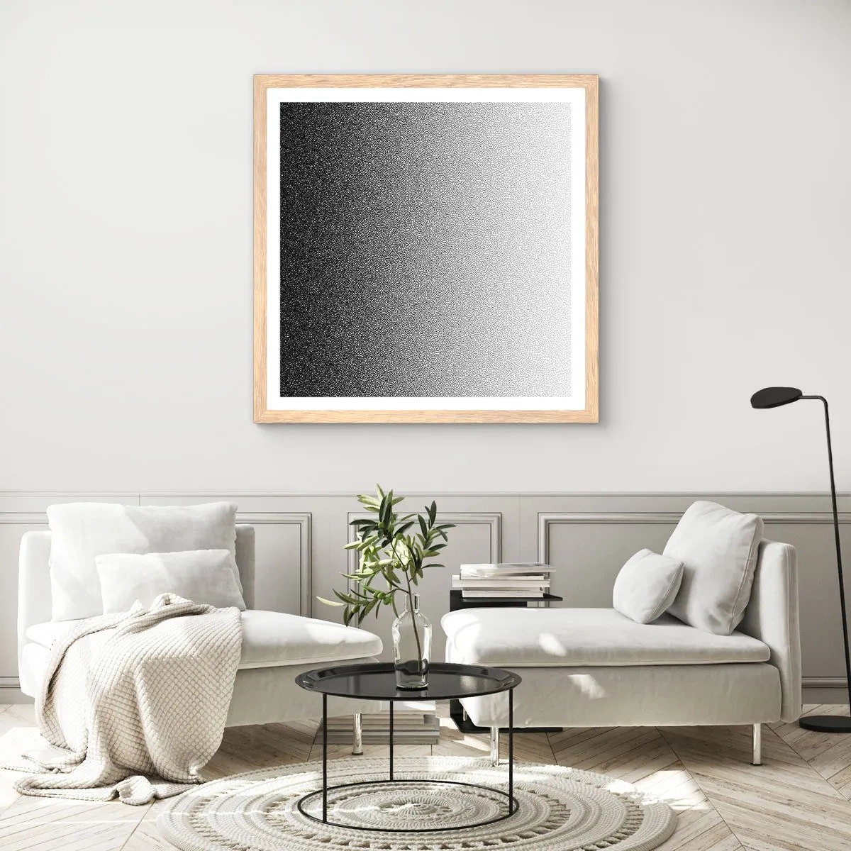 Plakat w ramie jasny dąb - W stronę światła - 30x30 cm