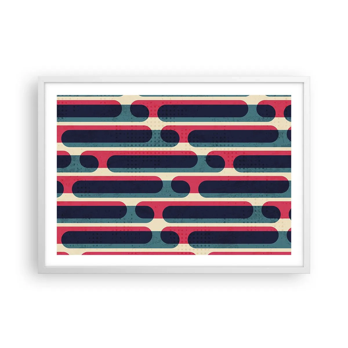 Plakat w białej ramie - W głąb i do przodu - 70x50 cm