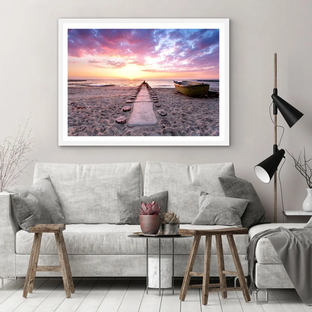 Plakat w białej ramie - Chwila głębokiego przeżycia - 100x70 cm