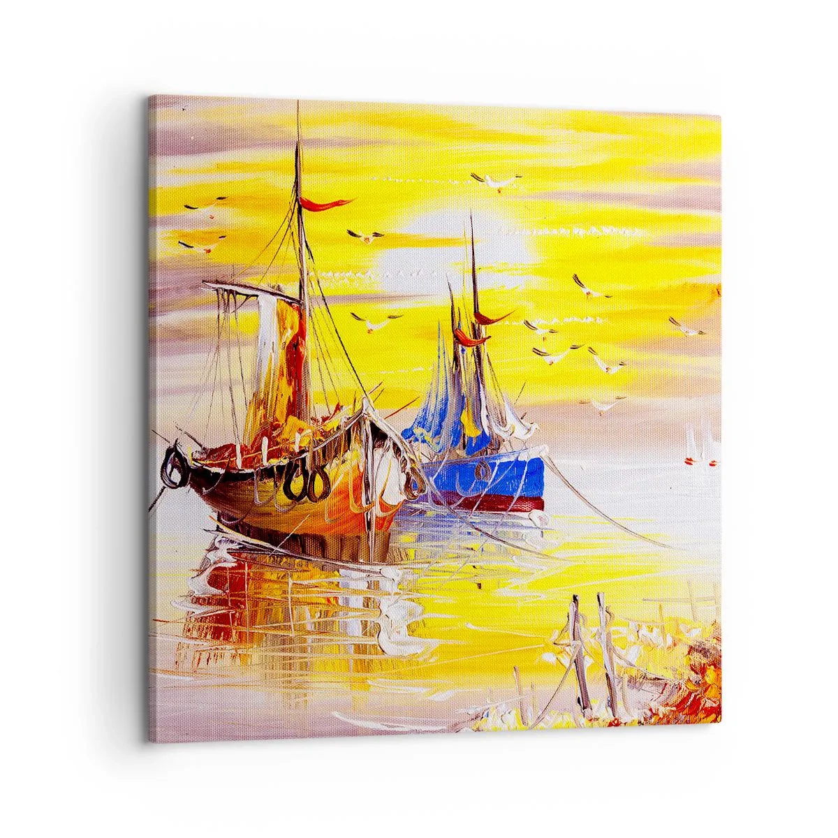 Obraz na płótnie - Zasłużony odpoczynek w porcie - 60x60 cm