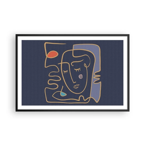 Plakat w czarnej ramie - W zamyśleniu - 91x61 cm