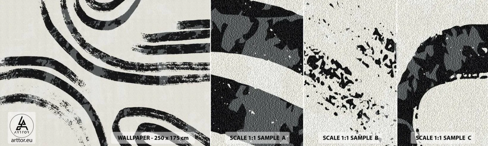 Fototapeta Próbka Samoprzylepna Deluxe Sticker - W pół zatrzymany - Minimalizm, Kreski, Boho - 100x30 cm