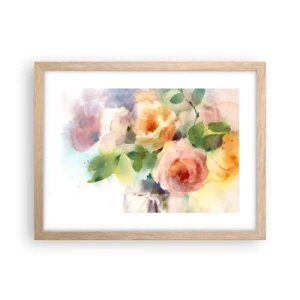 Plakat w ramie jasny dąb - Delikatne jak akwarela - 40x30 cm