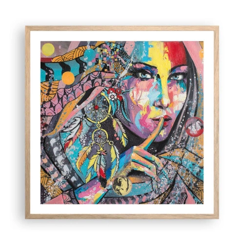 Plakat w ramie jasny dąb - Milcz, aż zrozumiesz - 60x60 cm