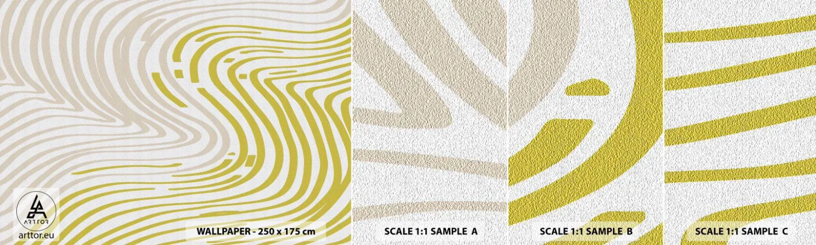 Fototapeta Próbka Standard Eco - Kompozycja z łagodnym ugięciem - Minimalizm, Sztuka, Jasny - 100x30 cm