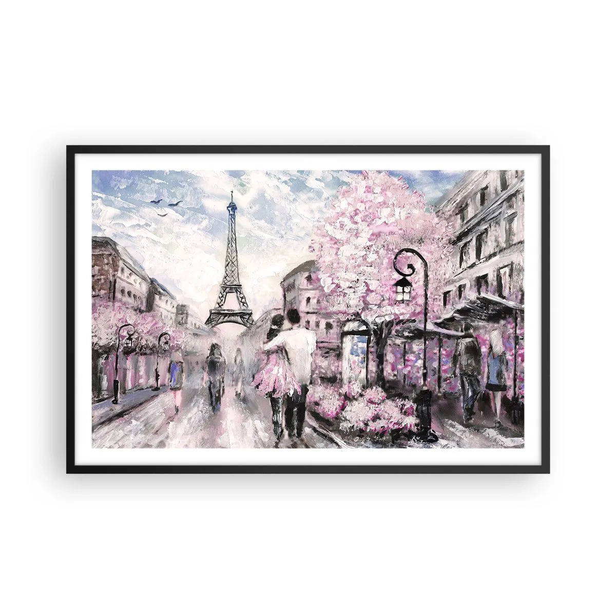 Plakat w czarnej ramie - Jak zakochac się, to tylko w… - 91x61 cm