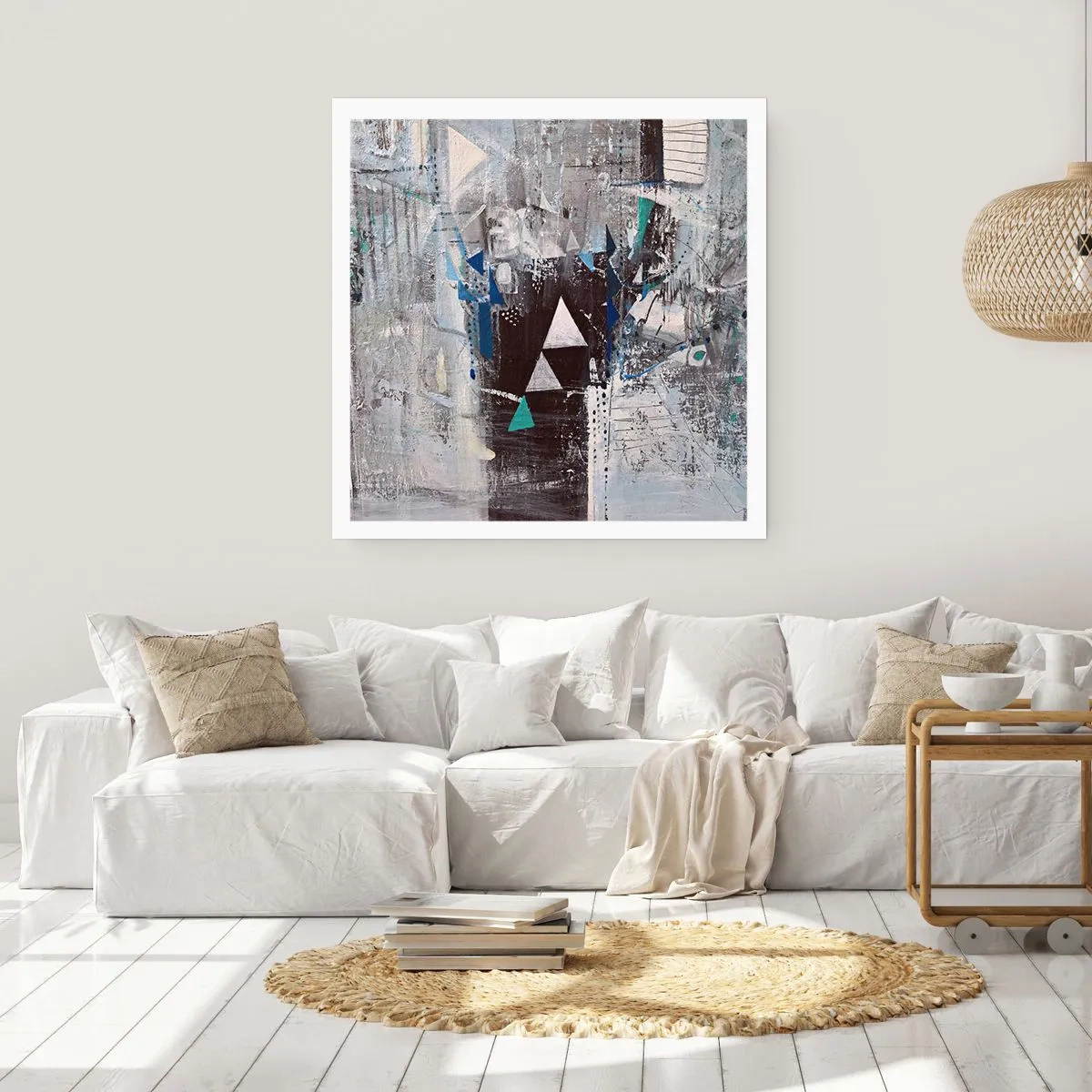 Plakat - Nadrzędny porządek trójkątów - 50x50 cm