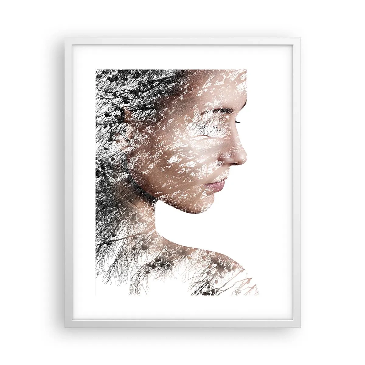 Plakat w białej ramie - Duch lasu - 40x50 cm