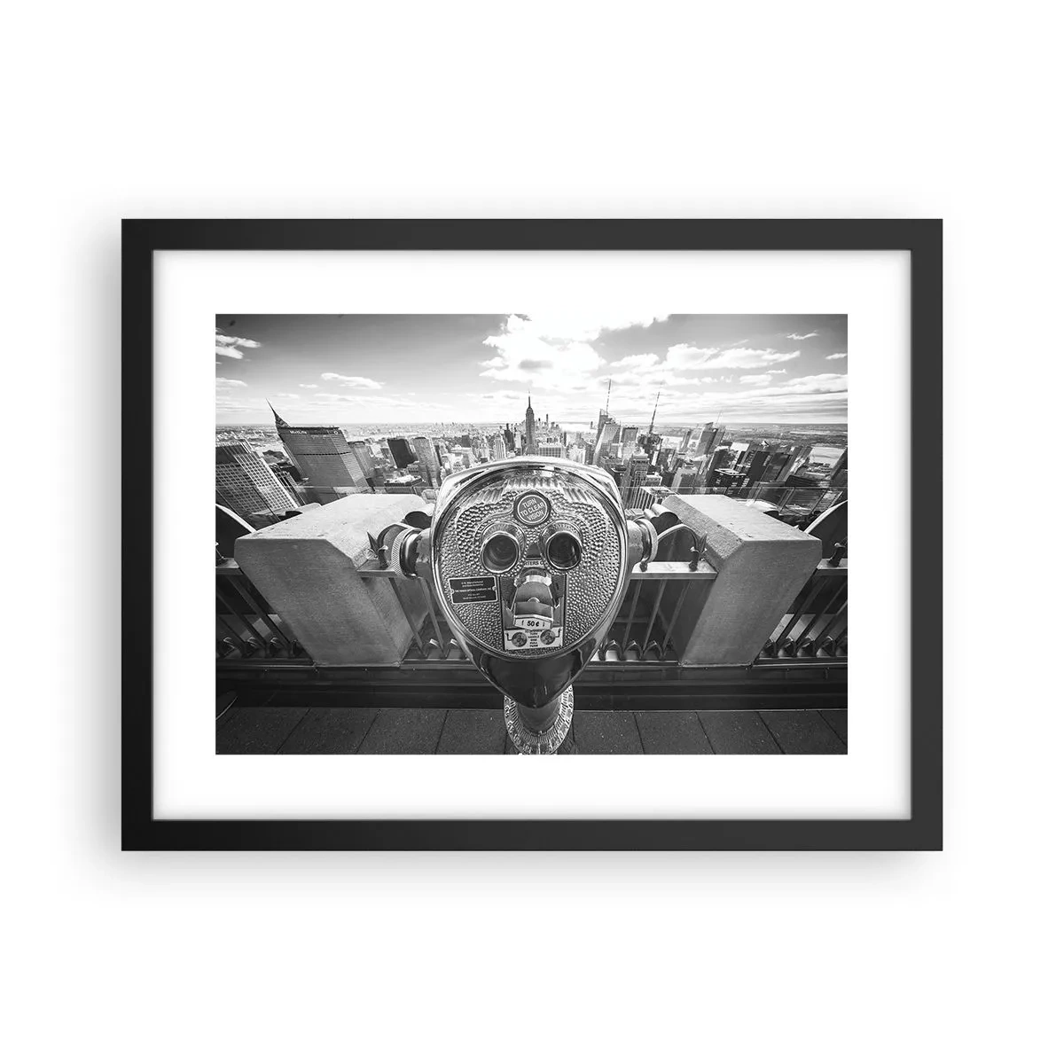 Plakat w czarnej ramie - Miasto nad miastami - 40x30 cm