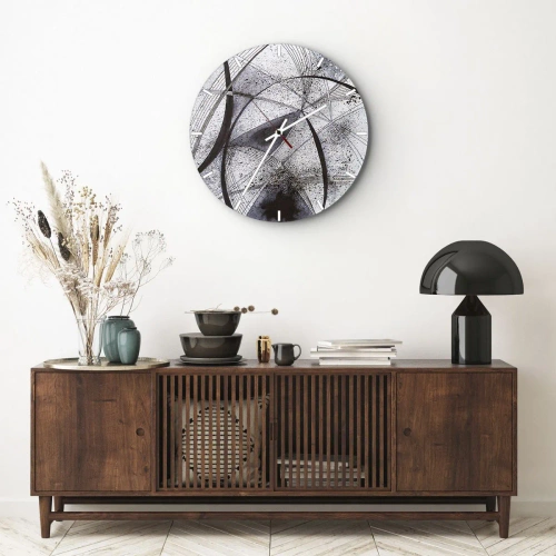 Zegar ścienny - Futurystyczna fantazja - 30x30 cm