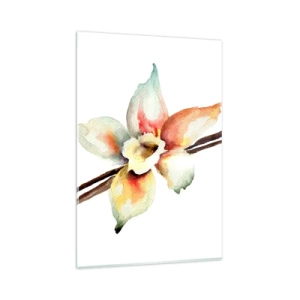 Obraz na szkle - Akwarelowa ilustracja kwiatowa w pastelowych barwach - 80x120cm - Rozlana farbką słodycz - Nowoczesna dekoracja ścienna do salonu i sypialni ARTTOR