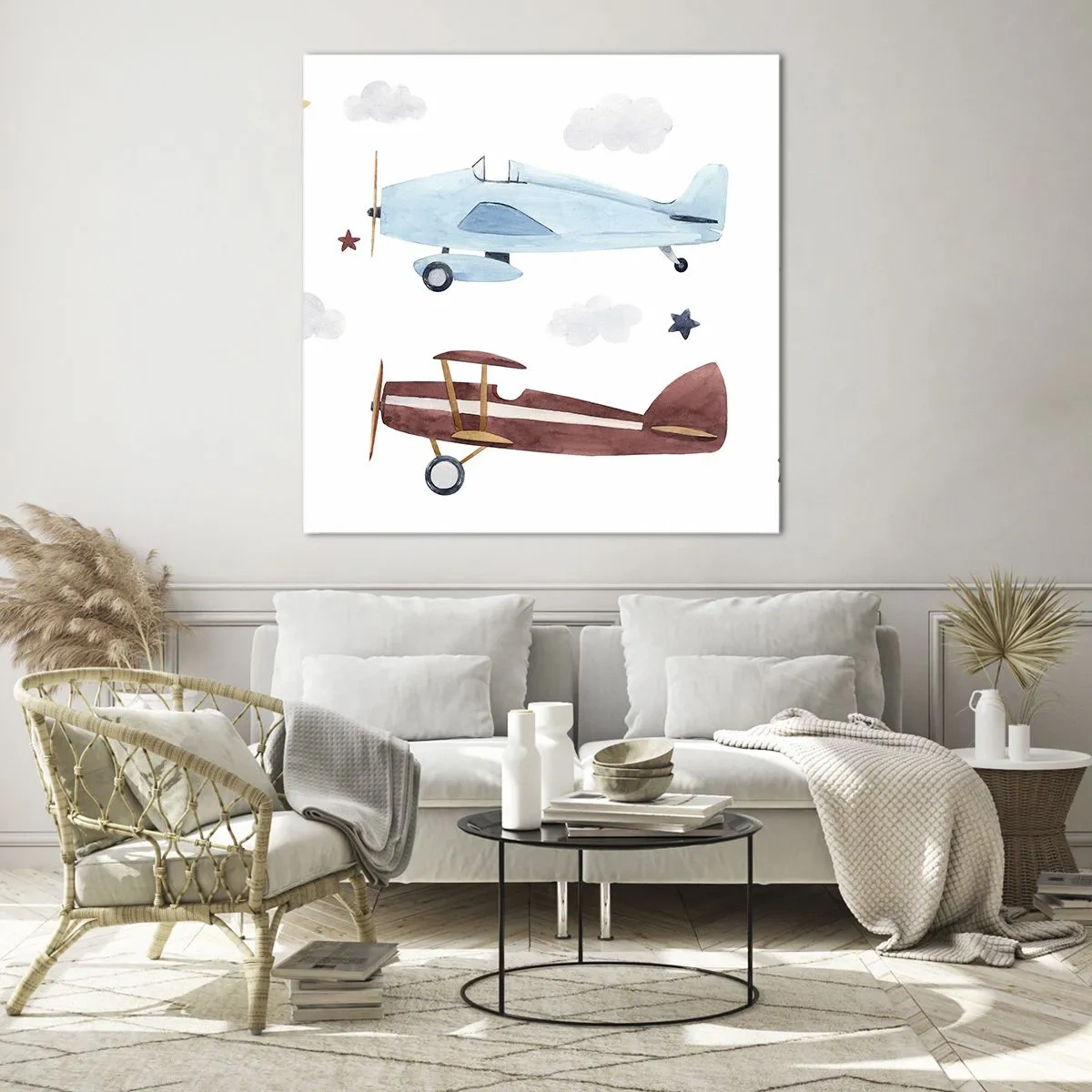 Obraz na szkle - Panie pilocie, czekamy! - 60x60 cm