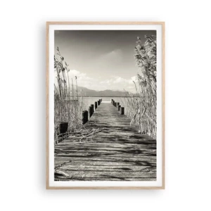 Plakat w ramie jasny dąb - W zaciszu traw - 70x100 cm