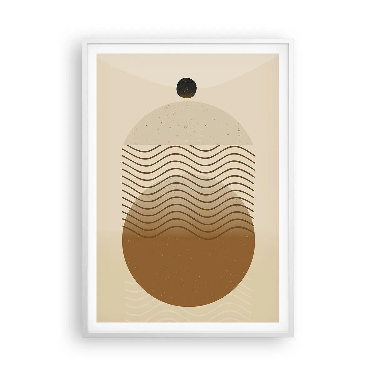 Plakat w białej ramie - O pochodzeniu figur geometrycznych - 70x100 cm