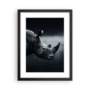 Plakat w czarnej ramie - Prawy profil - 30x40 cm