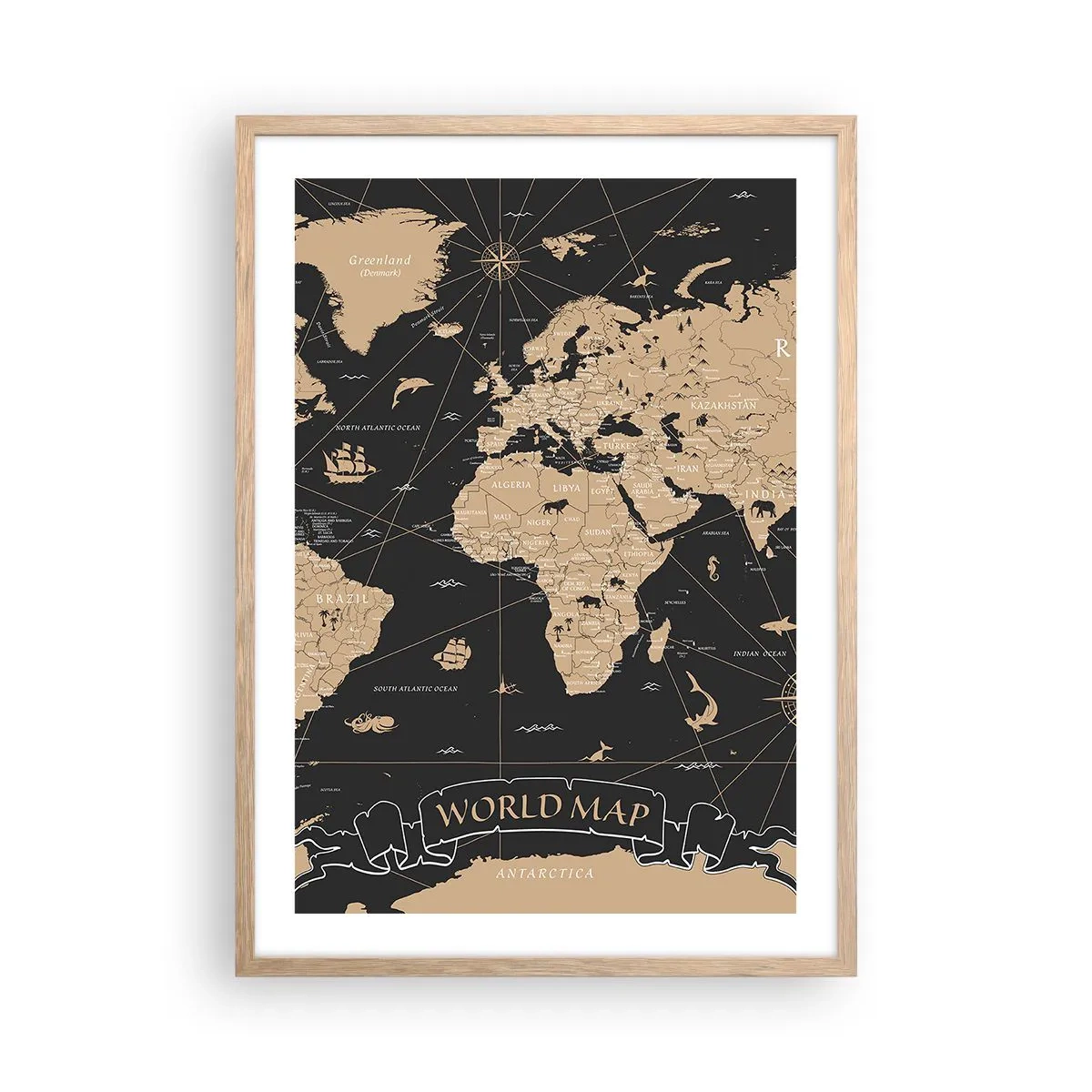 Plakat w ramie jasny dąb - Granice mojego świata - 50x70 cm