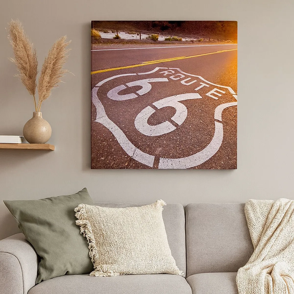 Obraz na płótnie - Słynna droga 66 - 30x30 cm