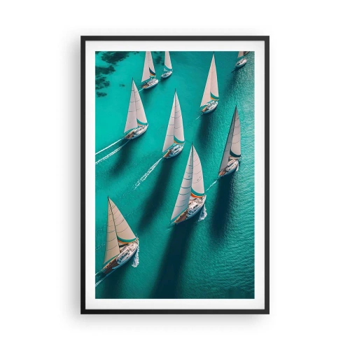 Plakat w czarnej ramie - W zawody z wiatrem - 61x91 cm