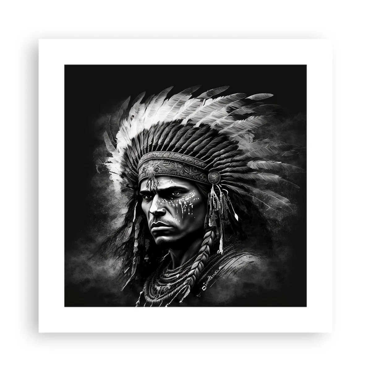 Plakat - Wódz i wojownik - 40x40 cm