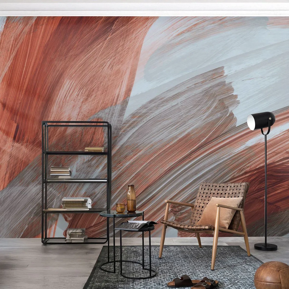 Fototapeta Standard Eco - Abstrakcja jesienna i wietrzna - Sztuka, Chaos, Minimalizm - 400x280 cm