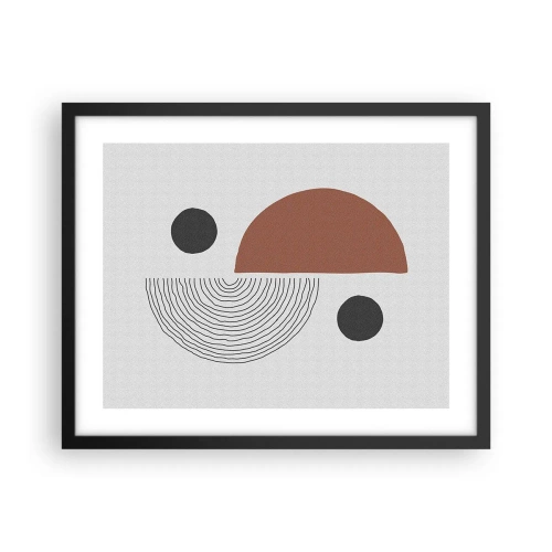 Plakat w czarnej ramie - Doskonałość koła - 50x40 cm