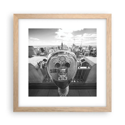 Plakat w ramie jasny dąb - Miasto nad miastami - 30x30 cm