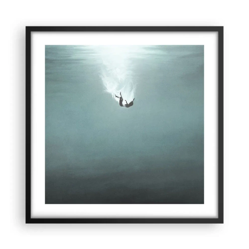 Plakat w czarnej ramie - W objęciach oceanu - 50x50 cm