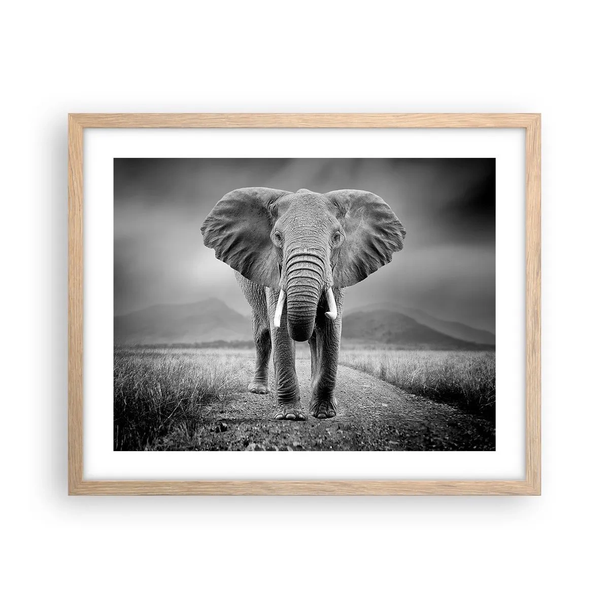 Plakat w ramie jasny dąb - Gospodarz wita - 50x40 cm