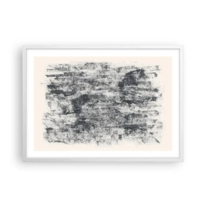Plakat w białej ramie - Mglista kompozycja - 70x50 cm