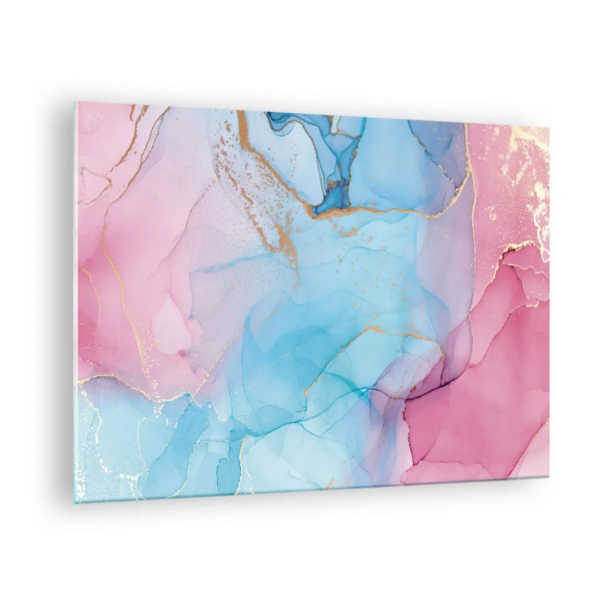Obraz na szkle - Spotkanie i przenikanie - 70x50cm - Spotkanie i przenikanie - Nowoczesna dekoracja ścienna do salonu i sypialni ARTTOR