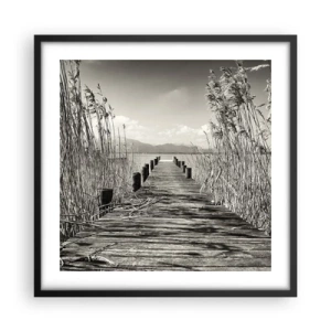 Plakat w czarnej ramie - W zaciszu traw - 50x50 cm