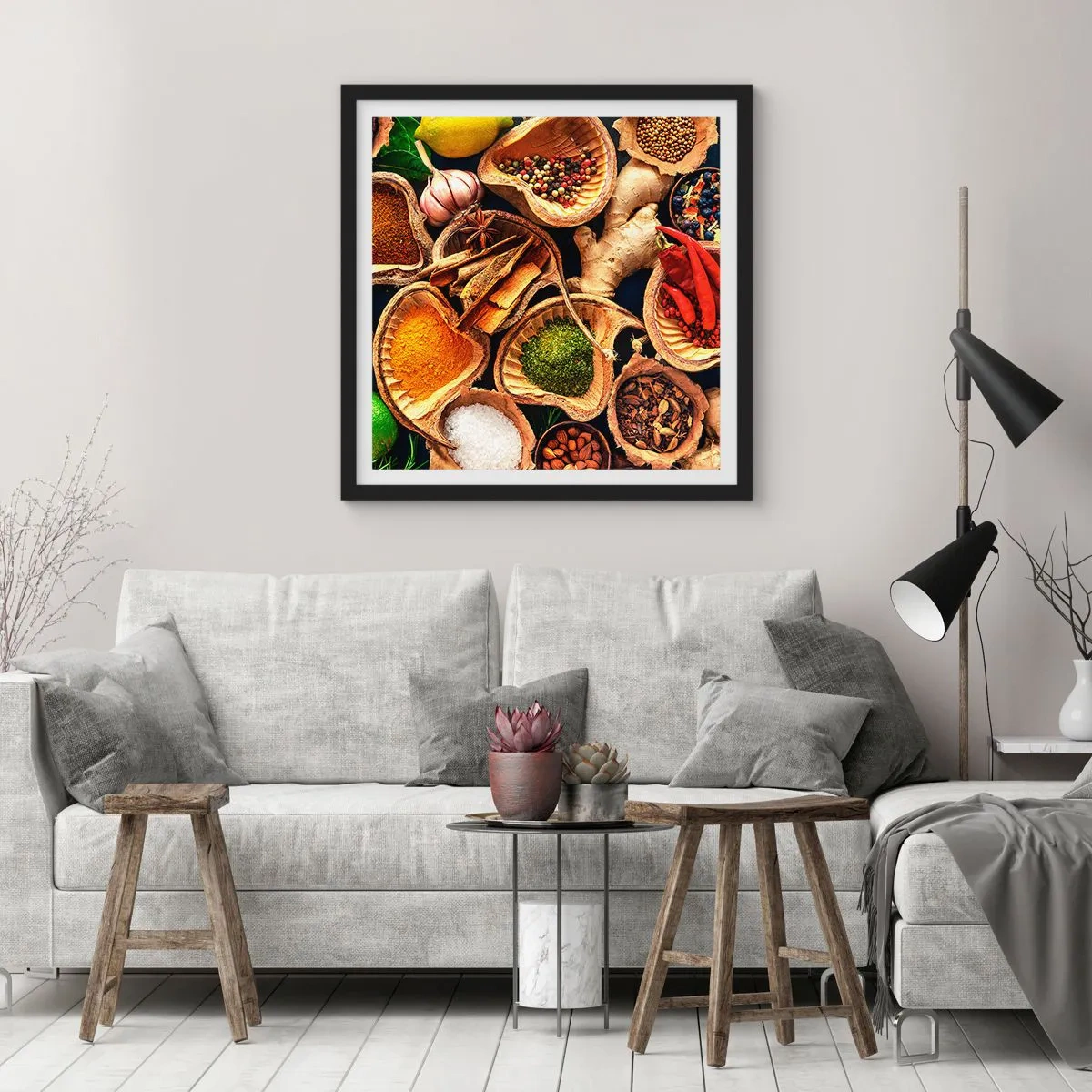 Plakat w czarnej ramie - Bierz, co chcesz - 60x60 cm