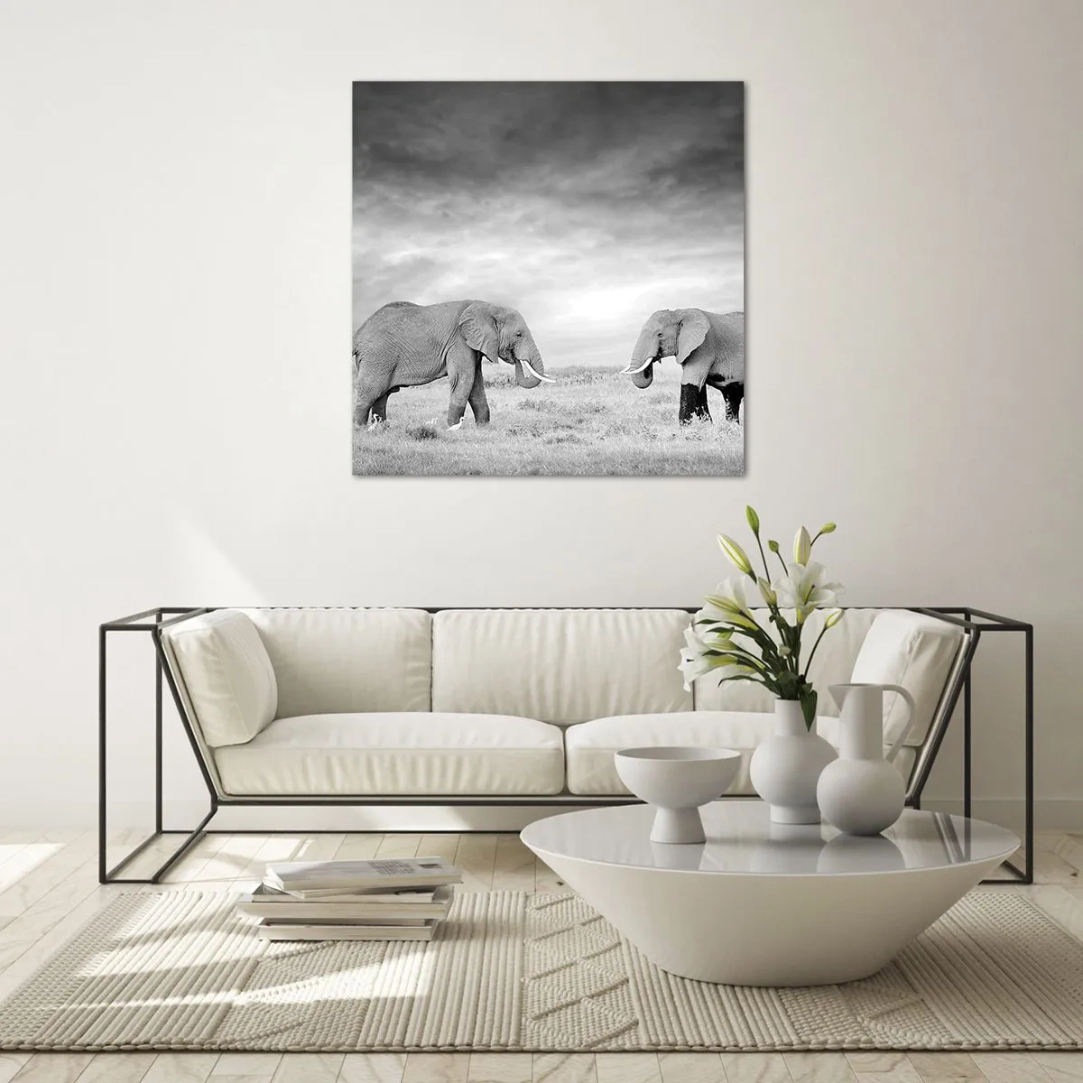 Obraz na szkle - Szare jest piękne - 60x60 cm