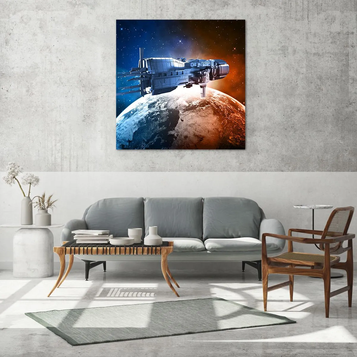 Obraz na szkle - Uważny obserwator - 60x60 cm